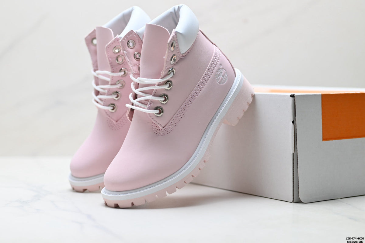 Timberland Pink Kids Premium Leather Boot - detail image 8