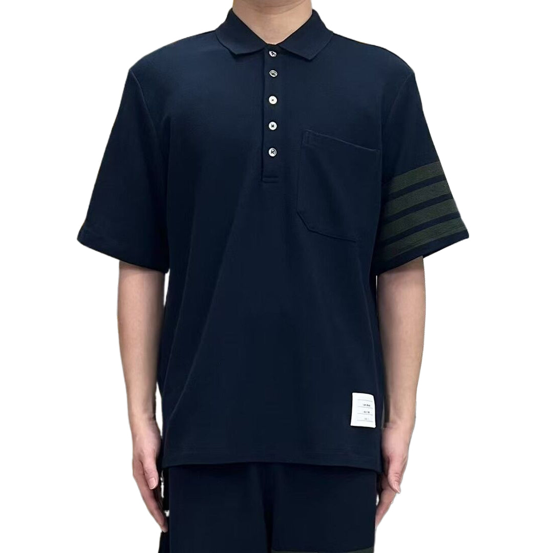 Mens Honeycomb Piqu??¨¬| Lapel T-Shirt  TREND