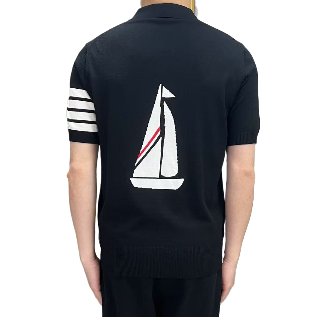 2025 SS  Mens sailboat embroidered POLO short sleeve  TREND