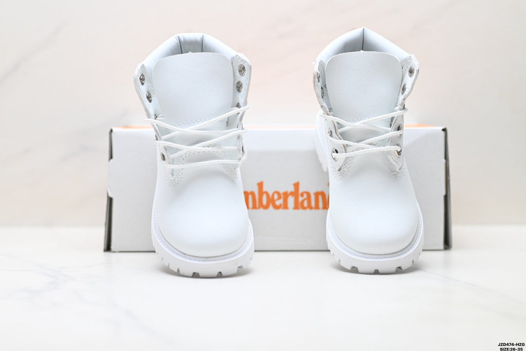 Timberland White Kids Premium Leather Boot - detail image 7