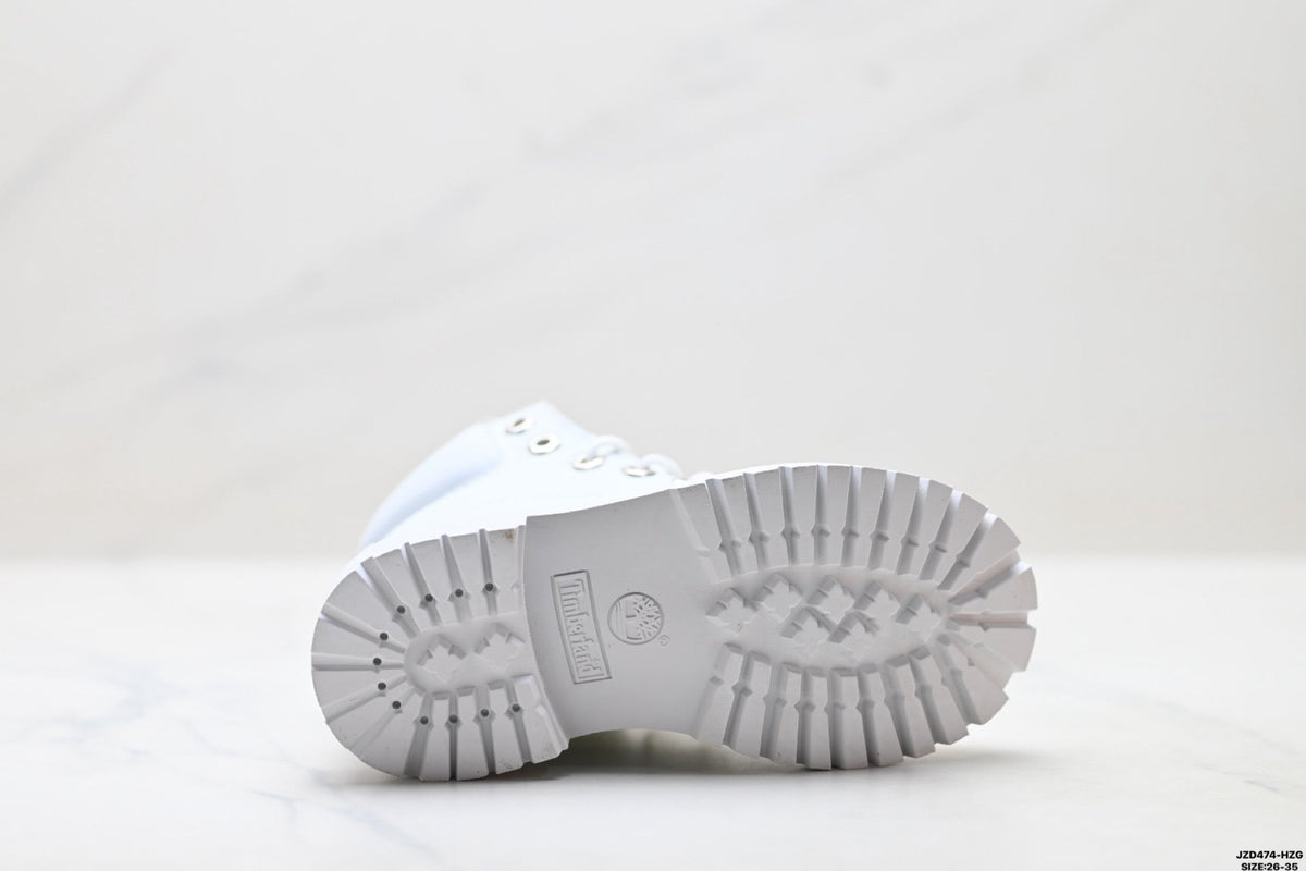 Timberland White Kids Premium Leather Boot - detail image 9