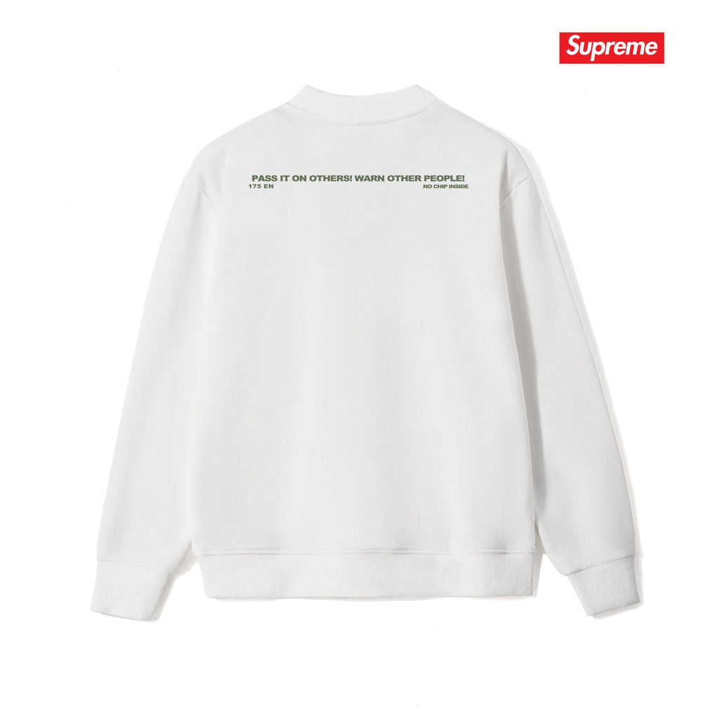 Warning Logo Crew Neck Sweatshirt THOM TREND