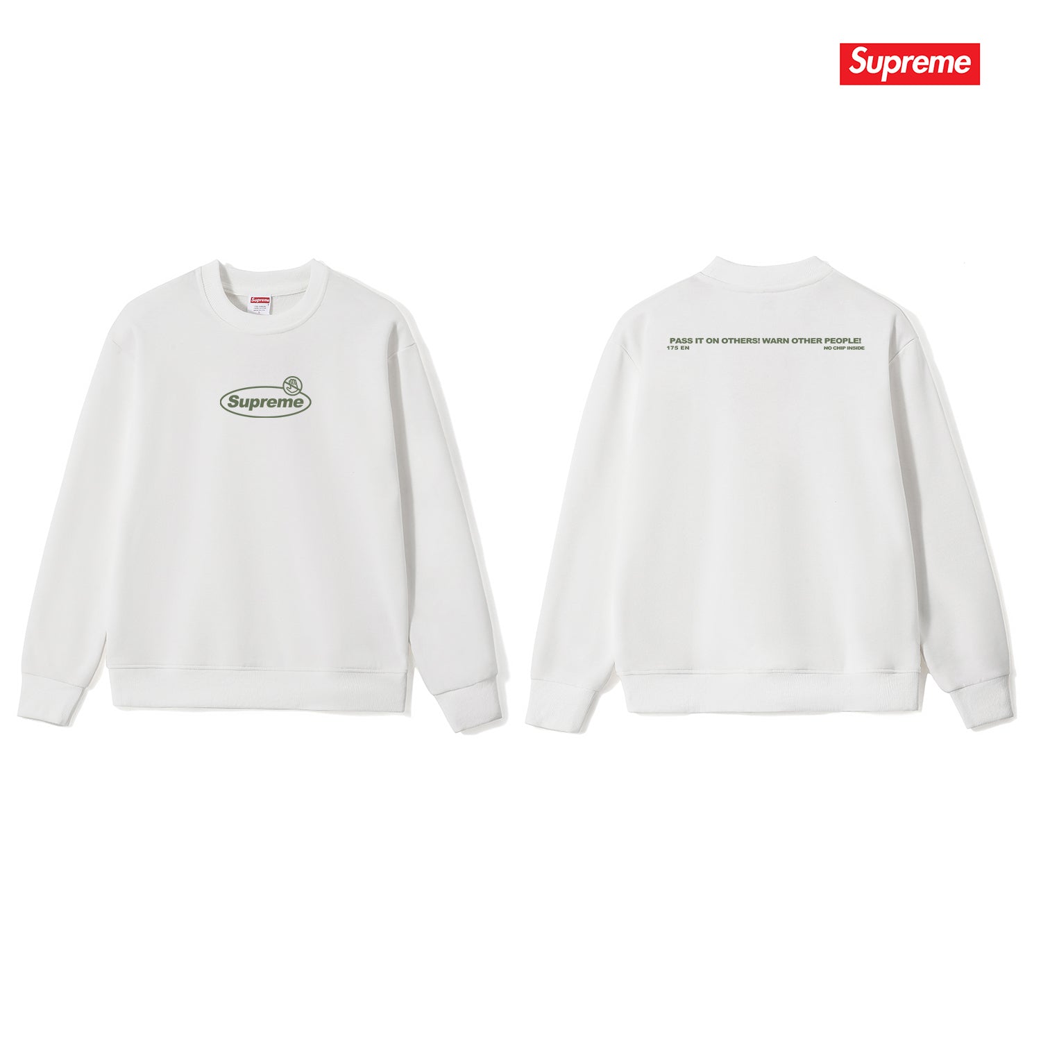 Warning Logo Crew Neck Sweatshirt THOM TREND