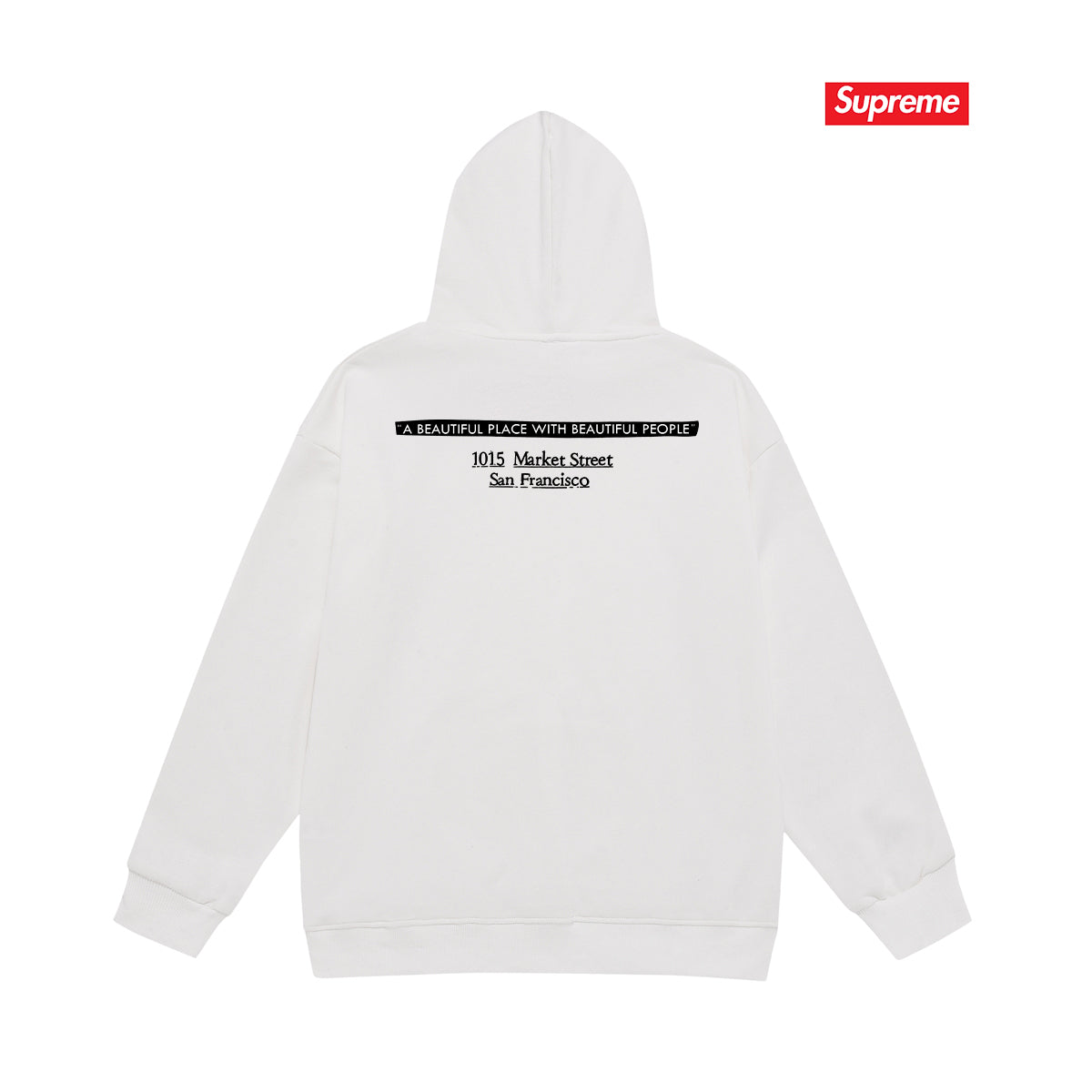 Oversized Logo Print Hoodie THOM TREND