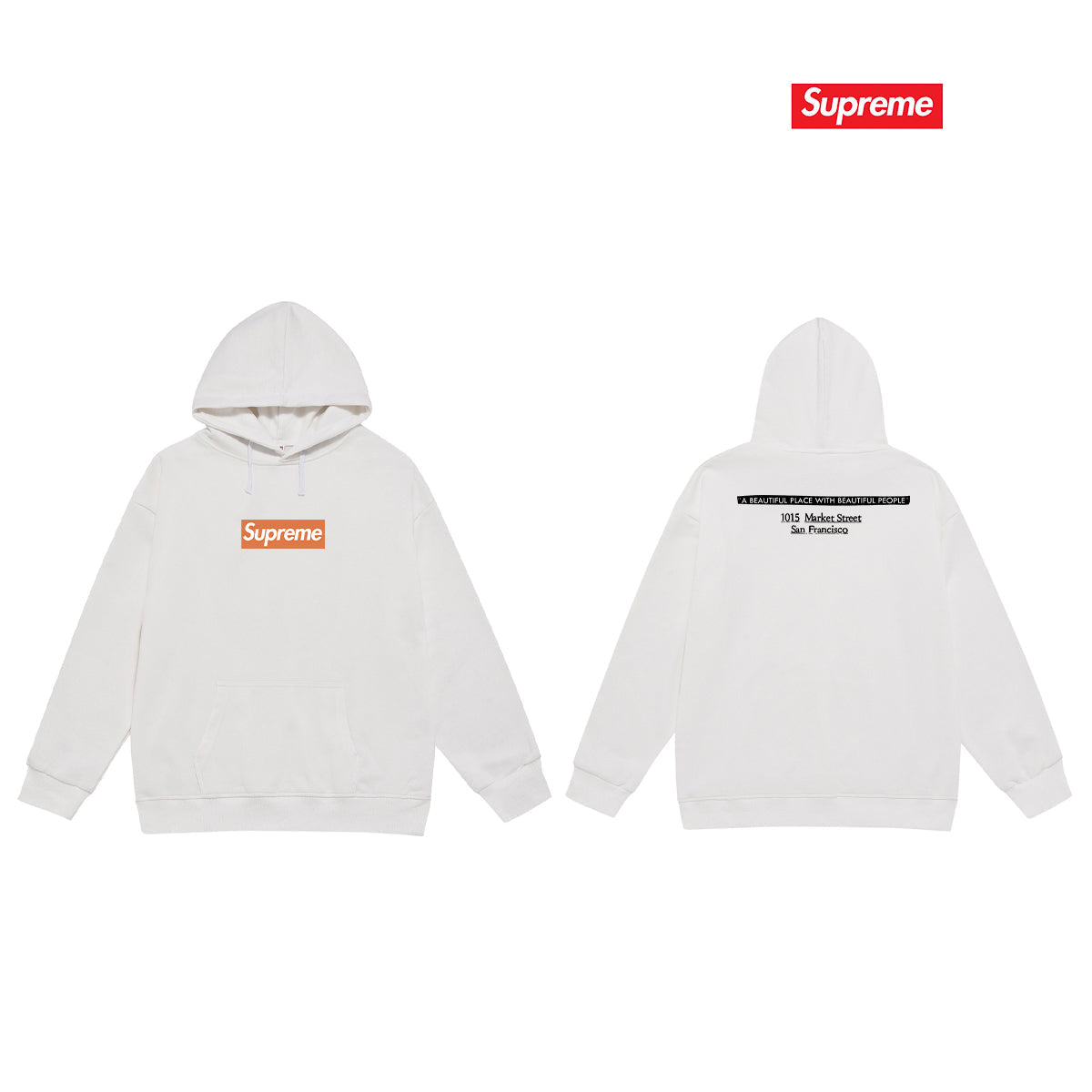 Oversized Logo Print Hoodie THOM TREND