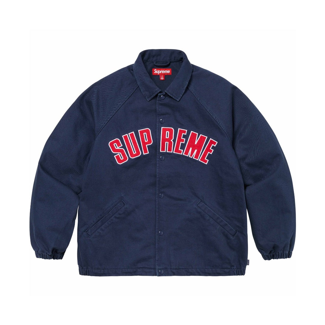 Cracked Arc Logo Coach Jacket Light Luxury Station