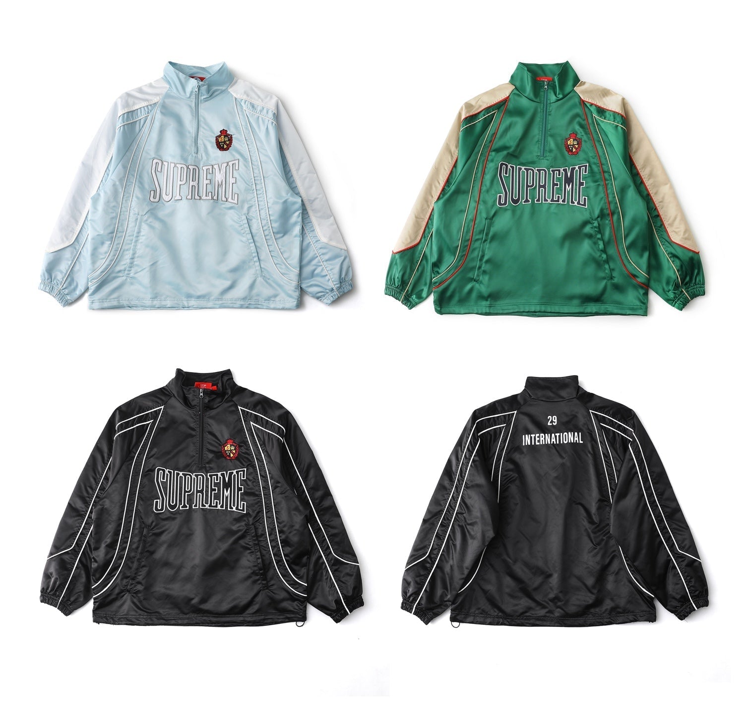 Satin Piping Half-Zip Pullover THOM TREND