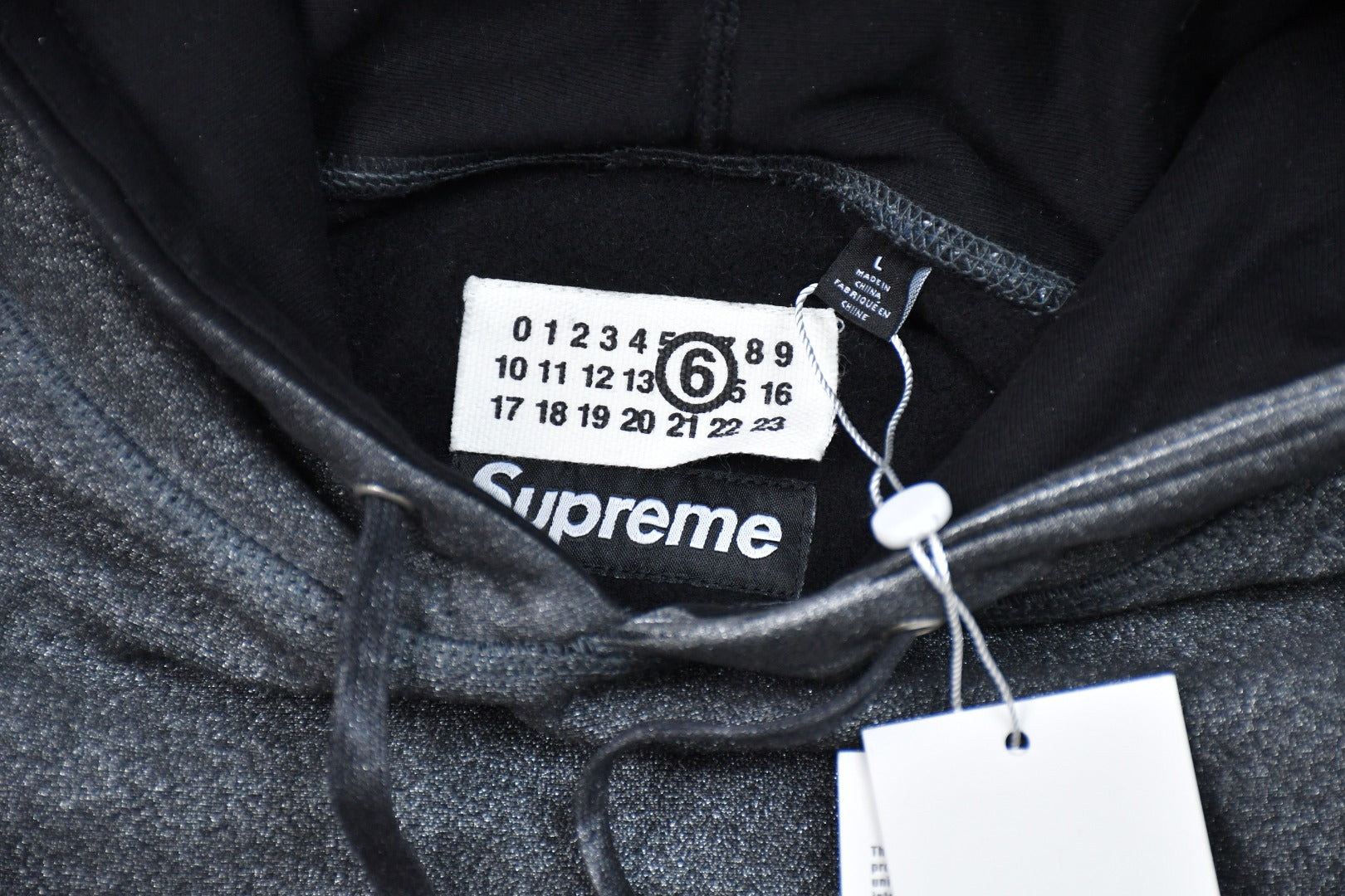 Washed Paint-Effect Embroidered Hoodie THOM TREND