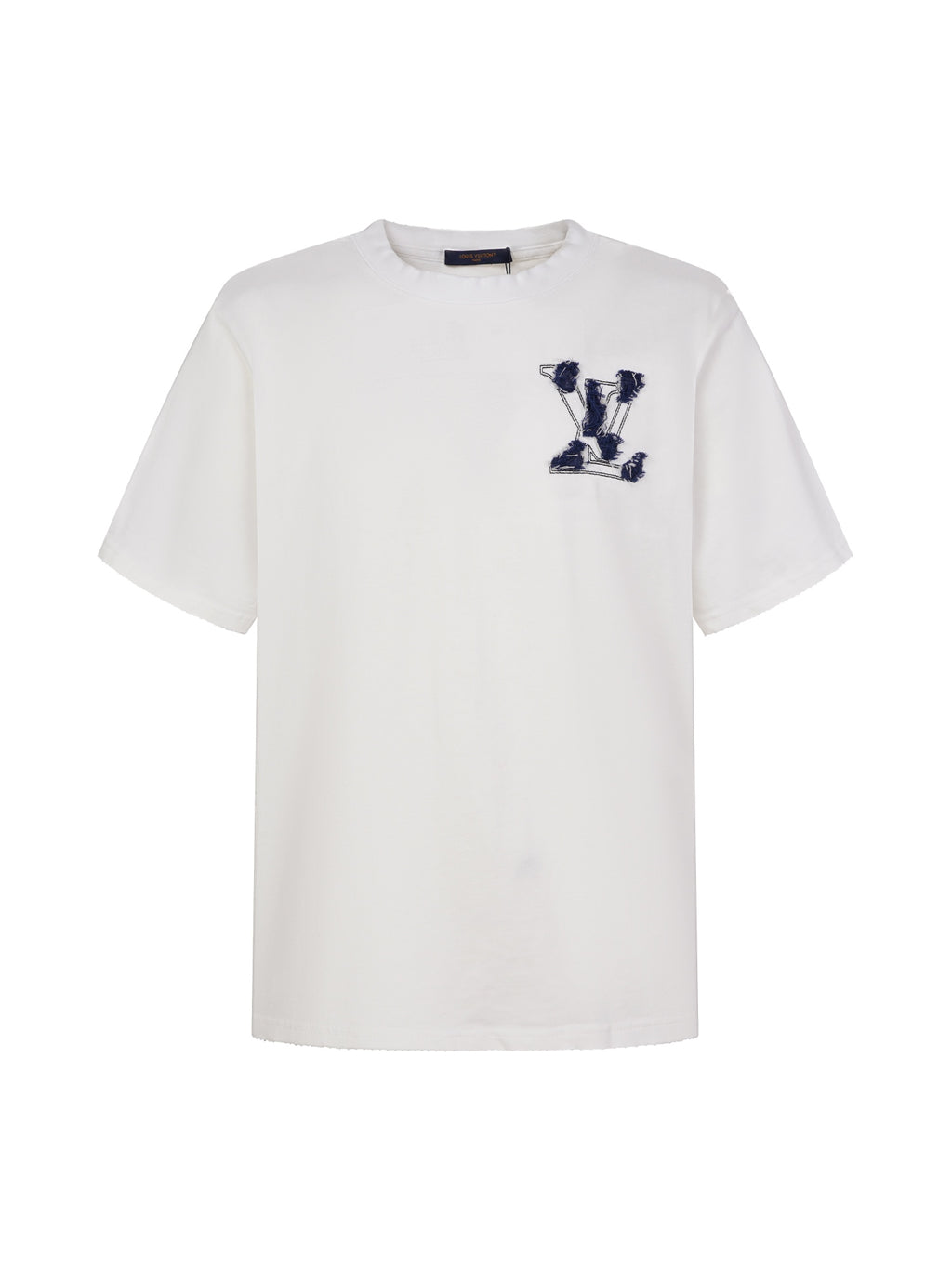 Denim Wash Appliqué Embroidered Short Sleeve Tee