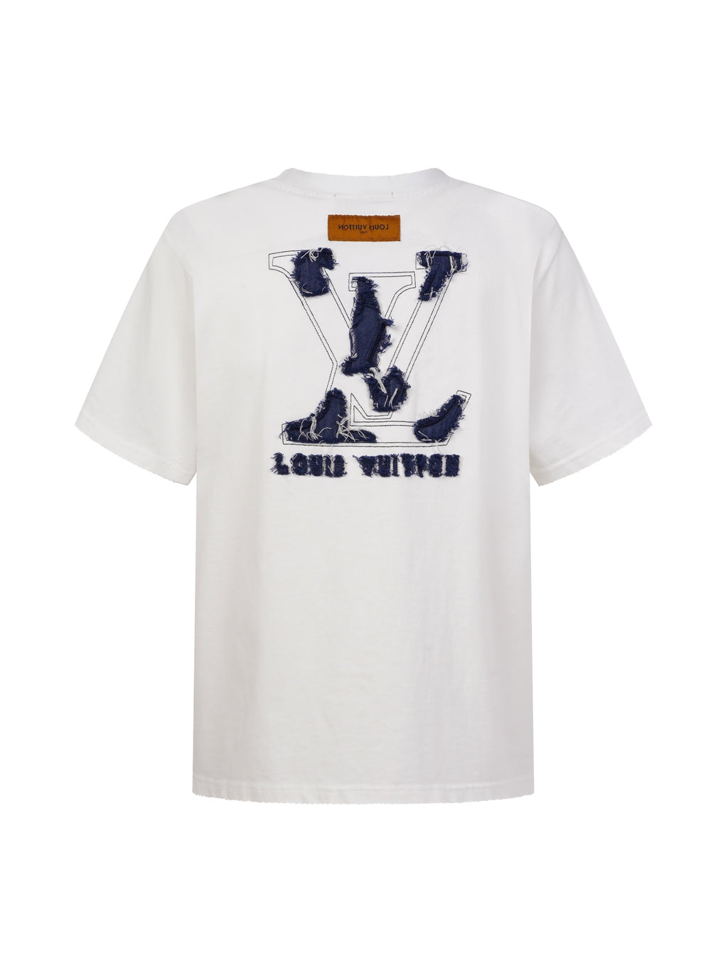 Denim Wash Appliqué Embroidered Short Sleeve Tee
