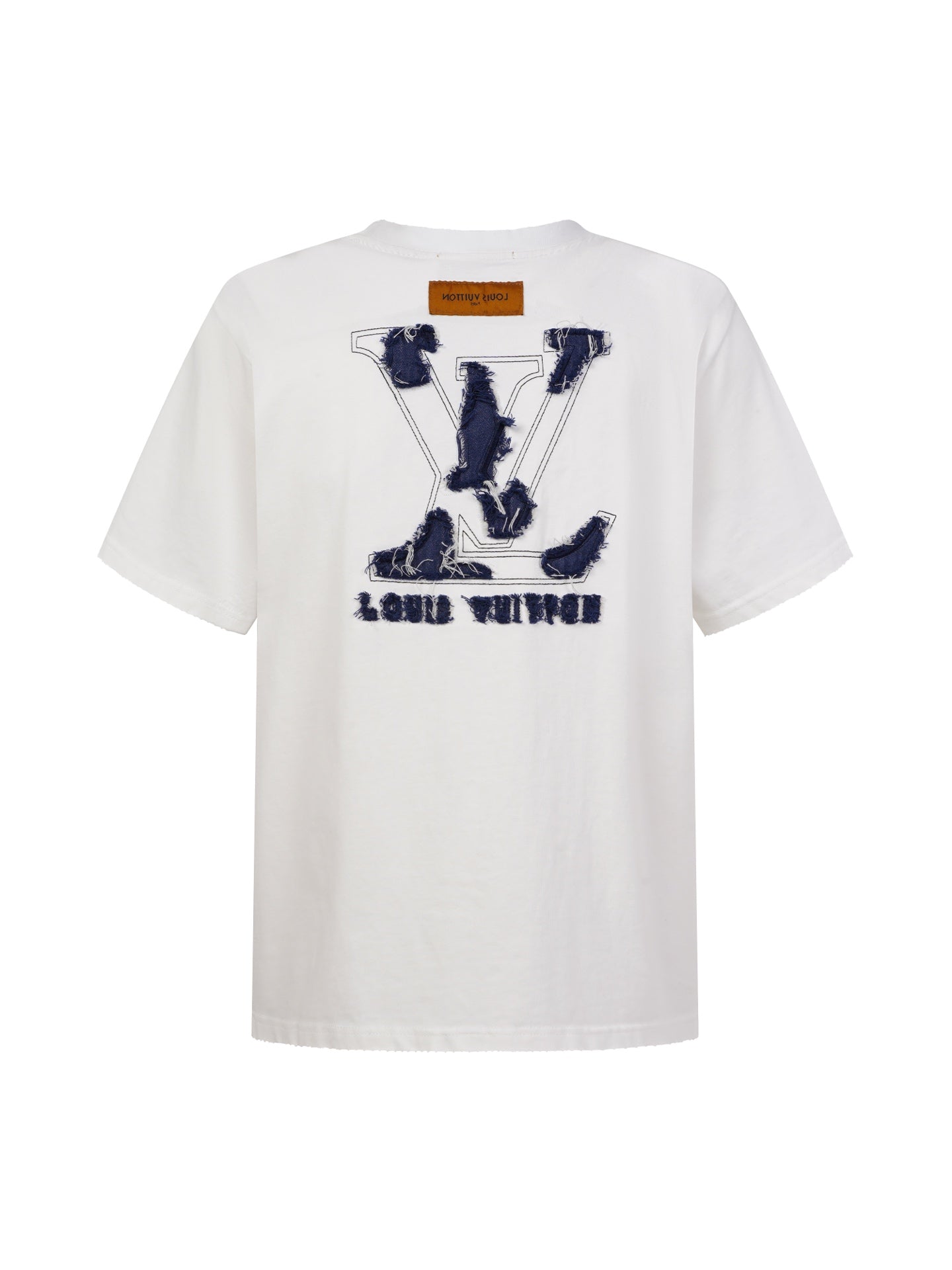 Denim Wash Appliqué Embroidered Short Sleeve Tee