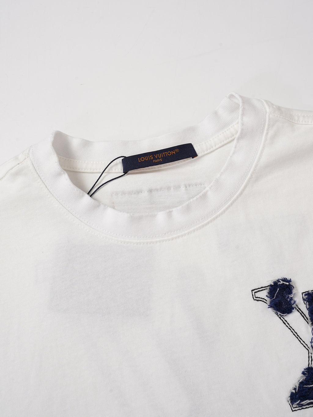 Denim Wash Appliqué Embroidered Short Sleeve Tee