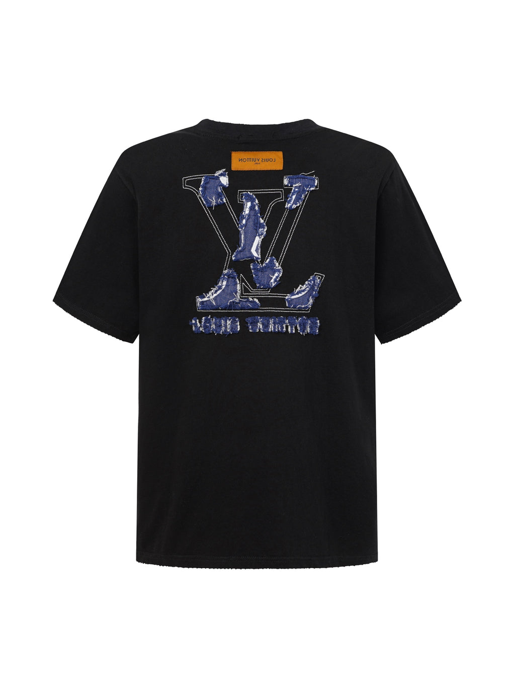 Denim Wash Appliqué Embroidered Short Sleeve Tee