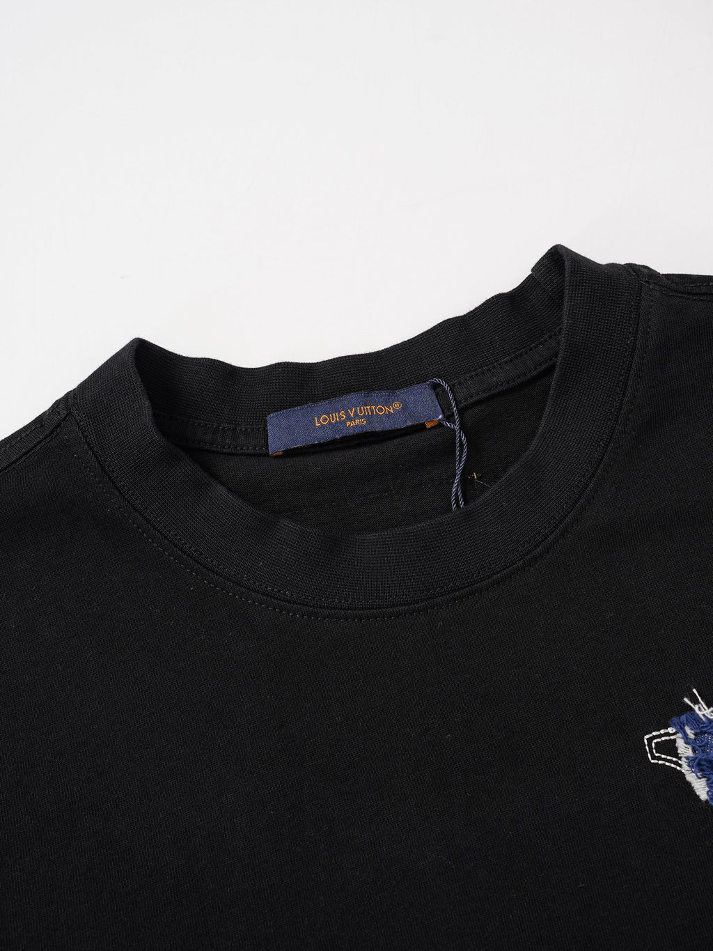 Denim Wash Appliqué Embroidered Short Sleeve Tee