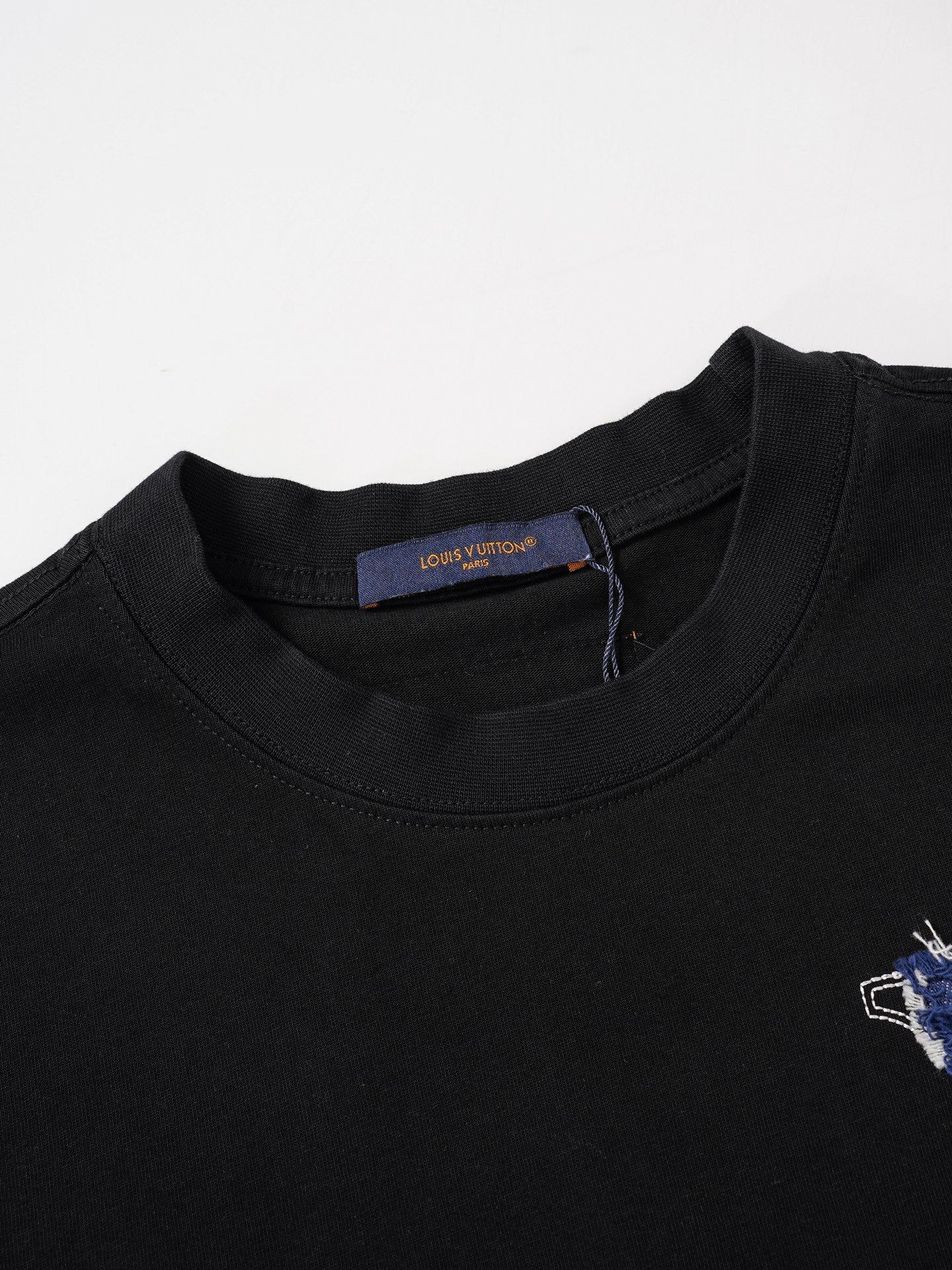 Denim Wash Appliqué Embroidered Short Sleeve Tee