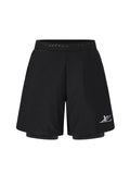 Reflective Logo Double-Layer Running Shorts