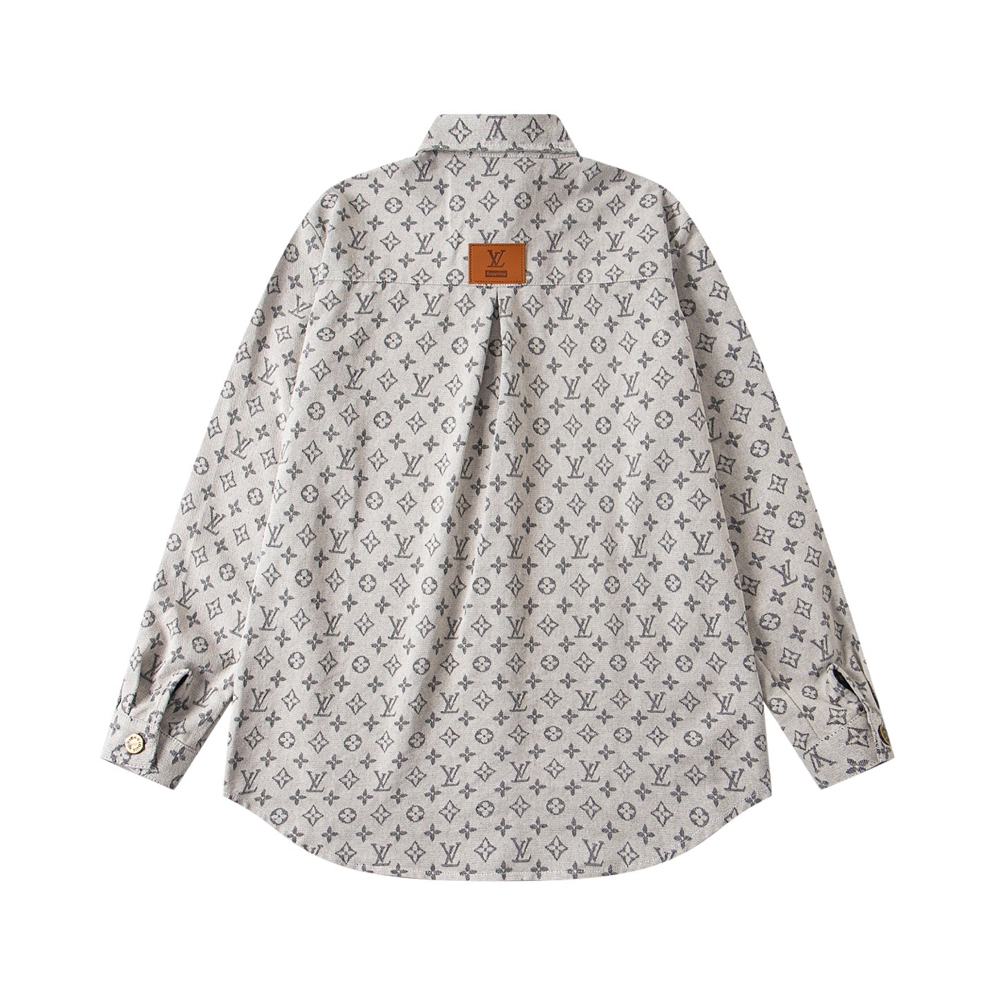 Jacquard Allover Print Denim Shirt