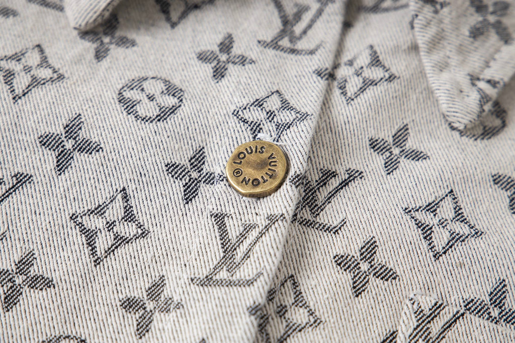 Jacquard Allover Print Denim Shirt