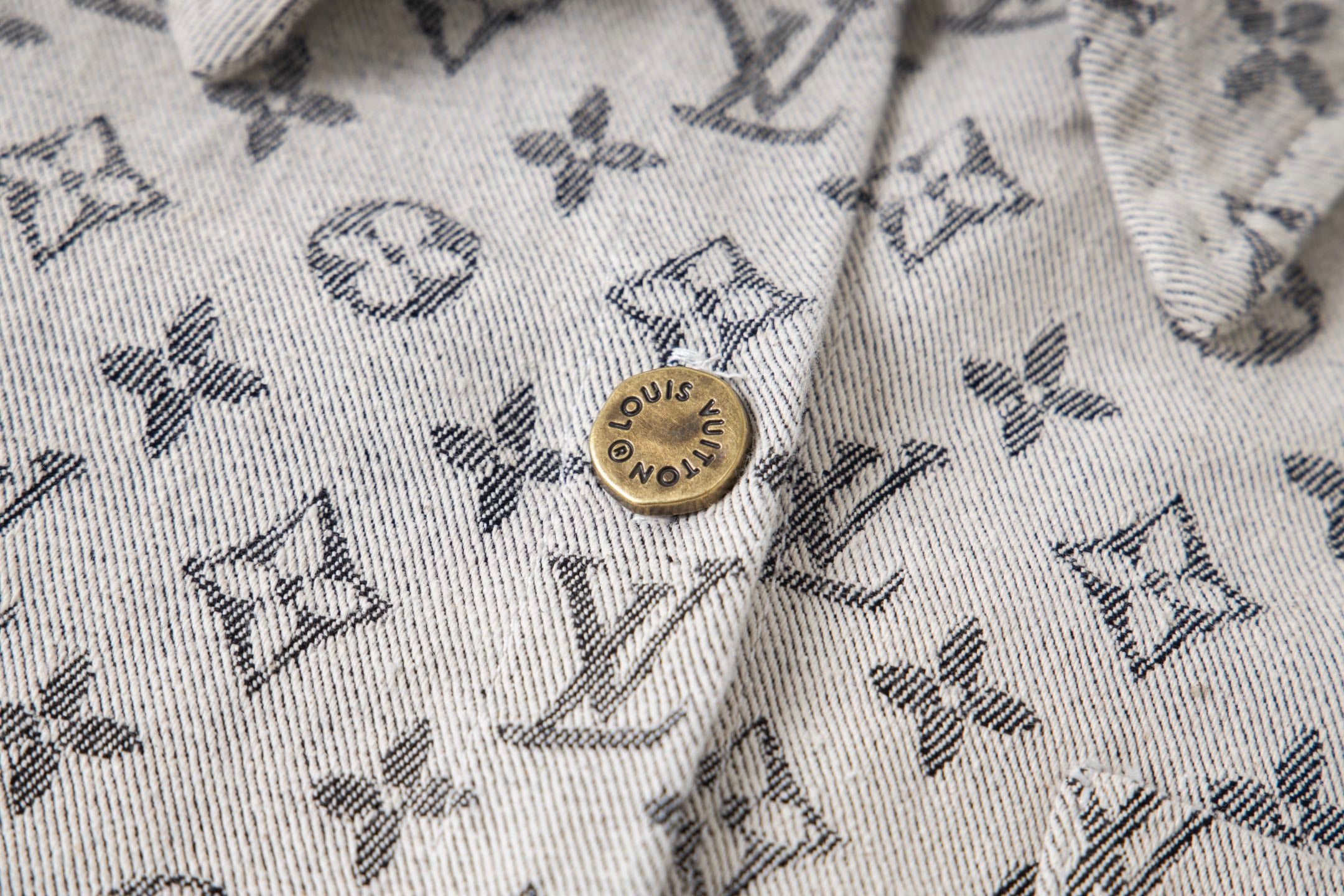Jacquard Allover Print Denim Shirt