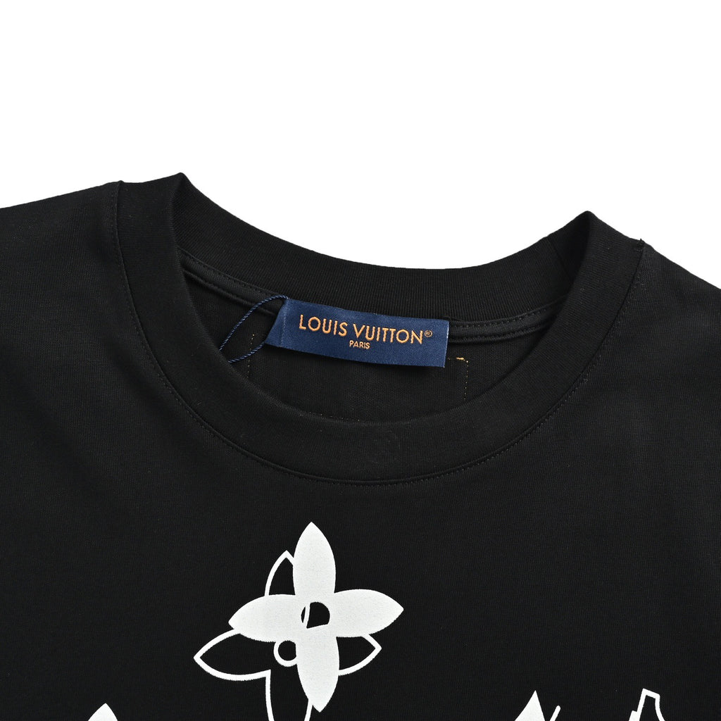 Double monogram print short-sleeved shirt