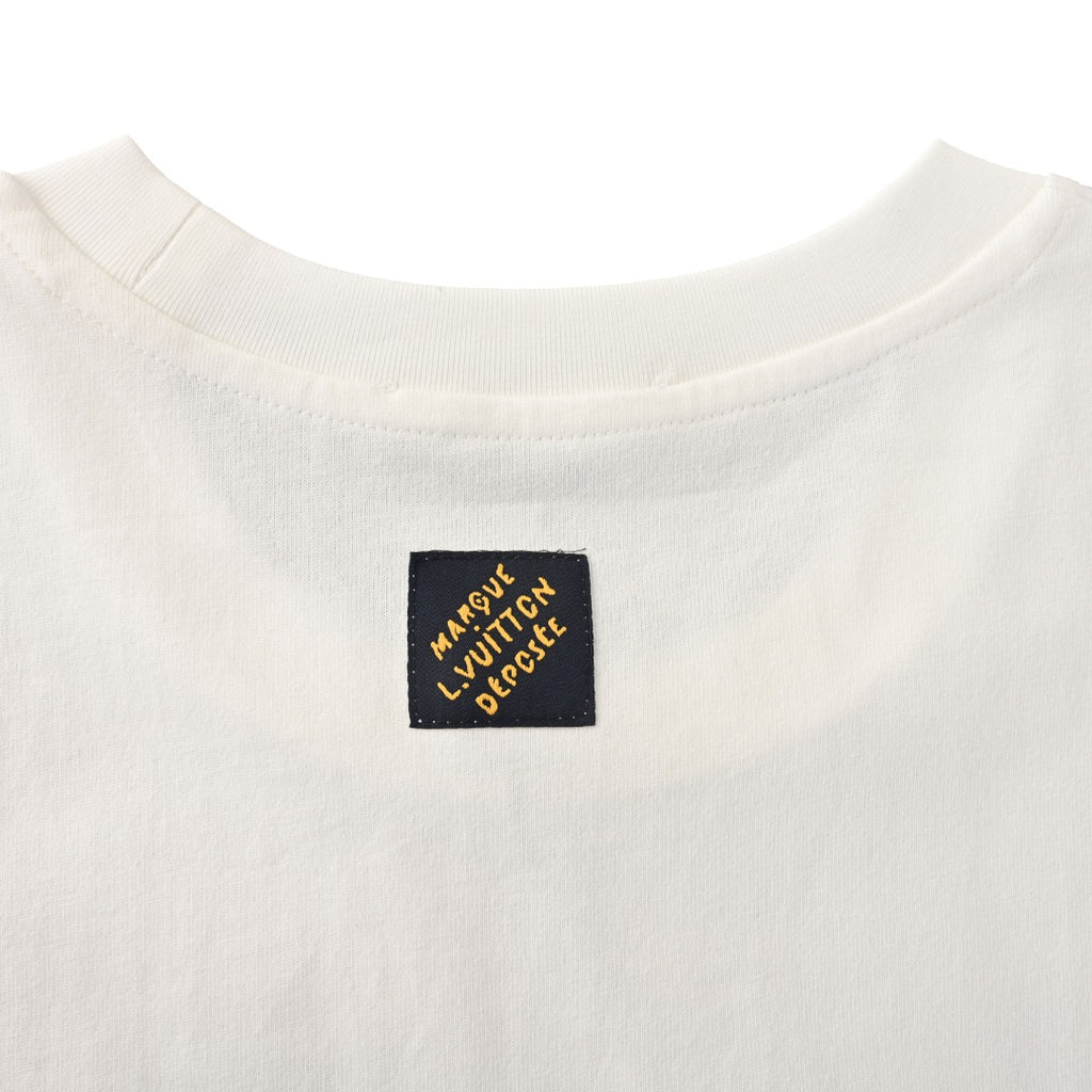 Ink Wash Monogram Print Short Sleeve Tee