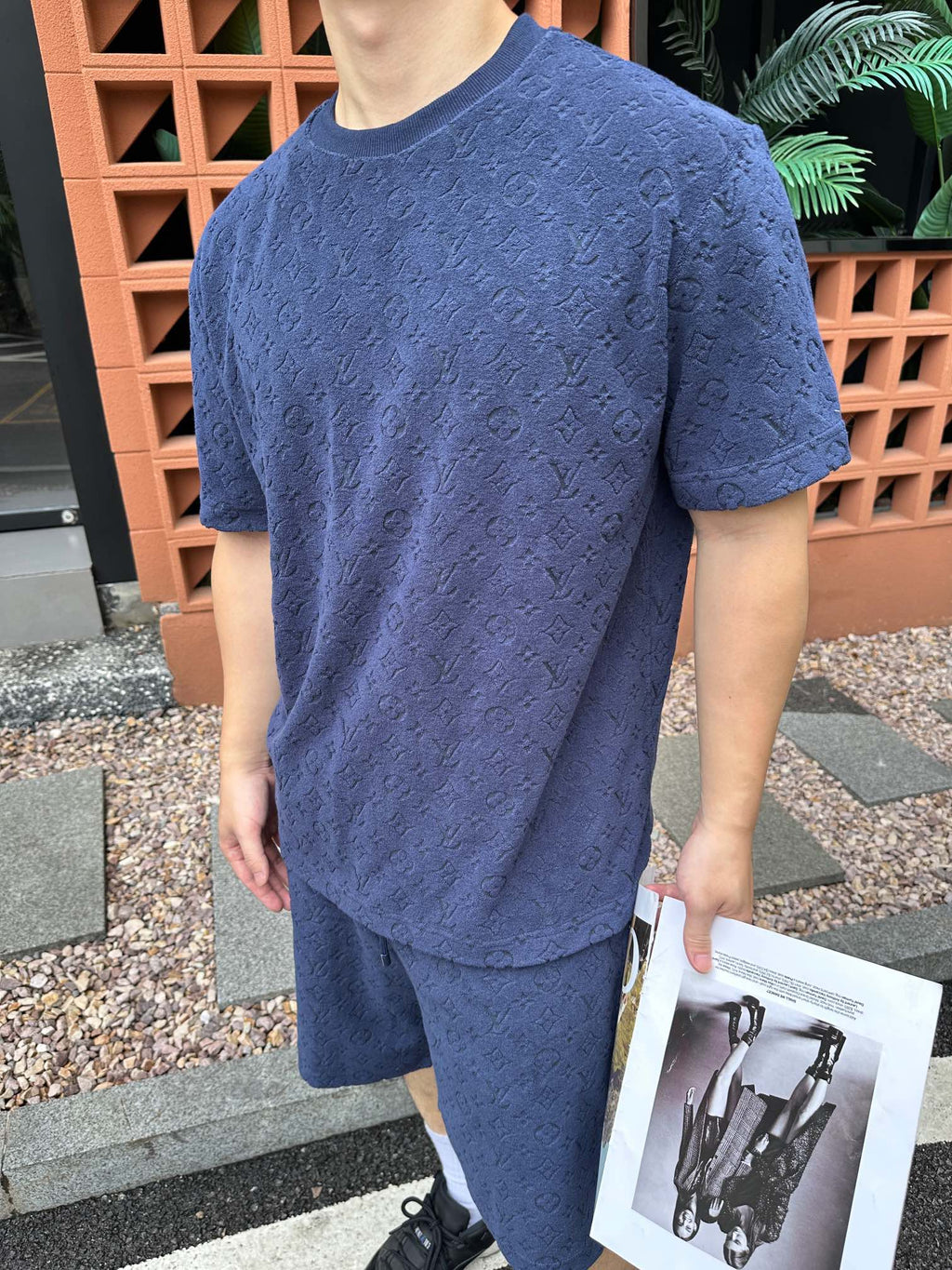 Velvet Textured Terry Short Sleeve Tee