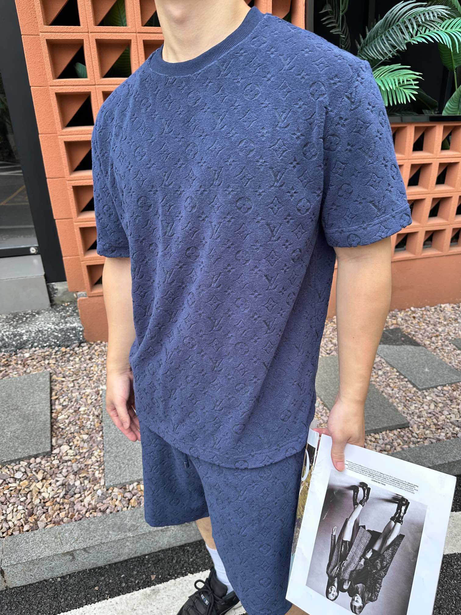 Velvet Textured Terry Short Sleeve Tee