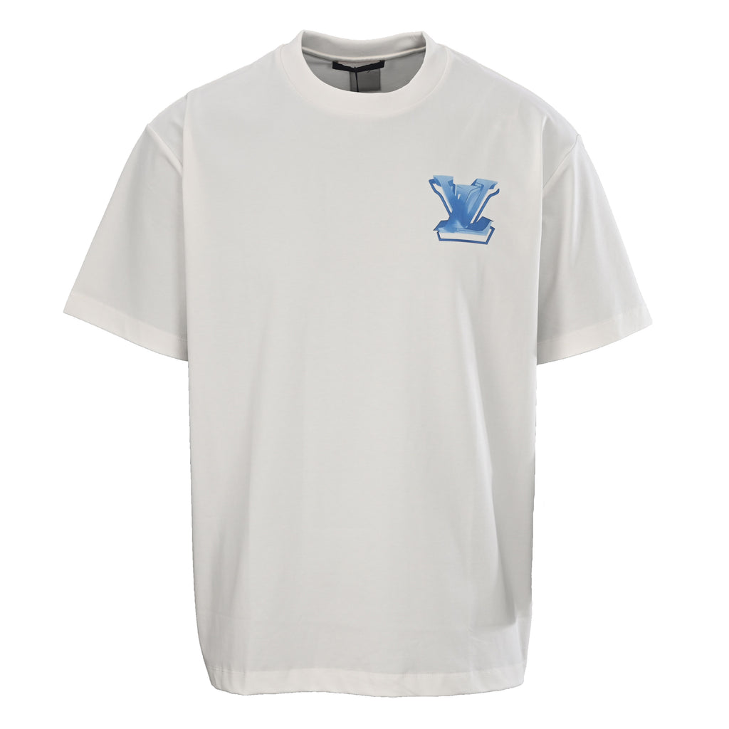 Ice Blue Crystal 3D Graphic Short Sleeve Tee
