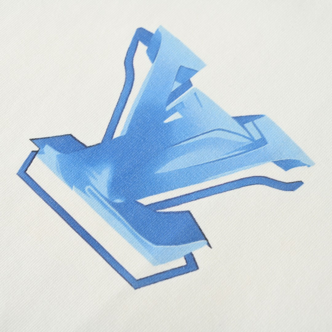Ice Blue Crystal 3D Graphic Short Sleeve Tee