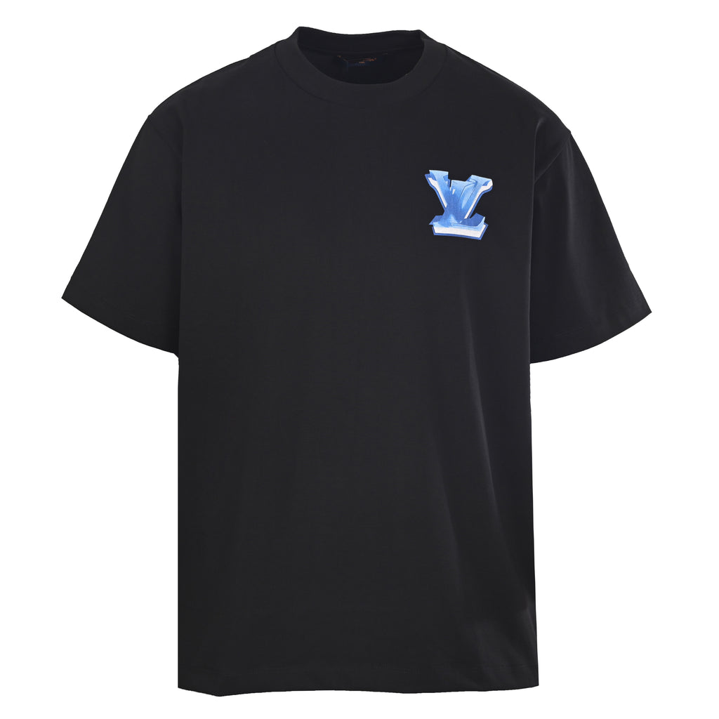Ice Blue Crystal 3D Graphic Short Sleeve Tee