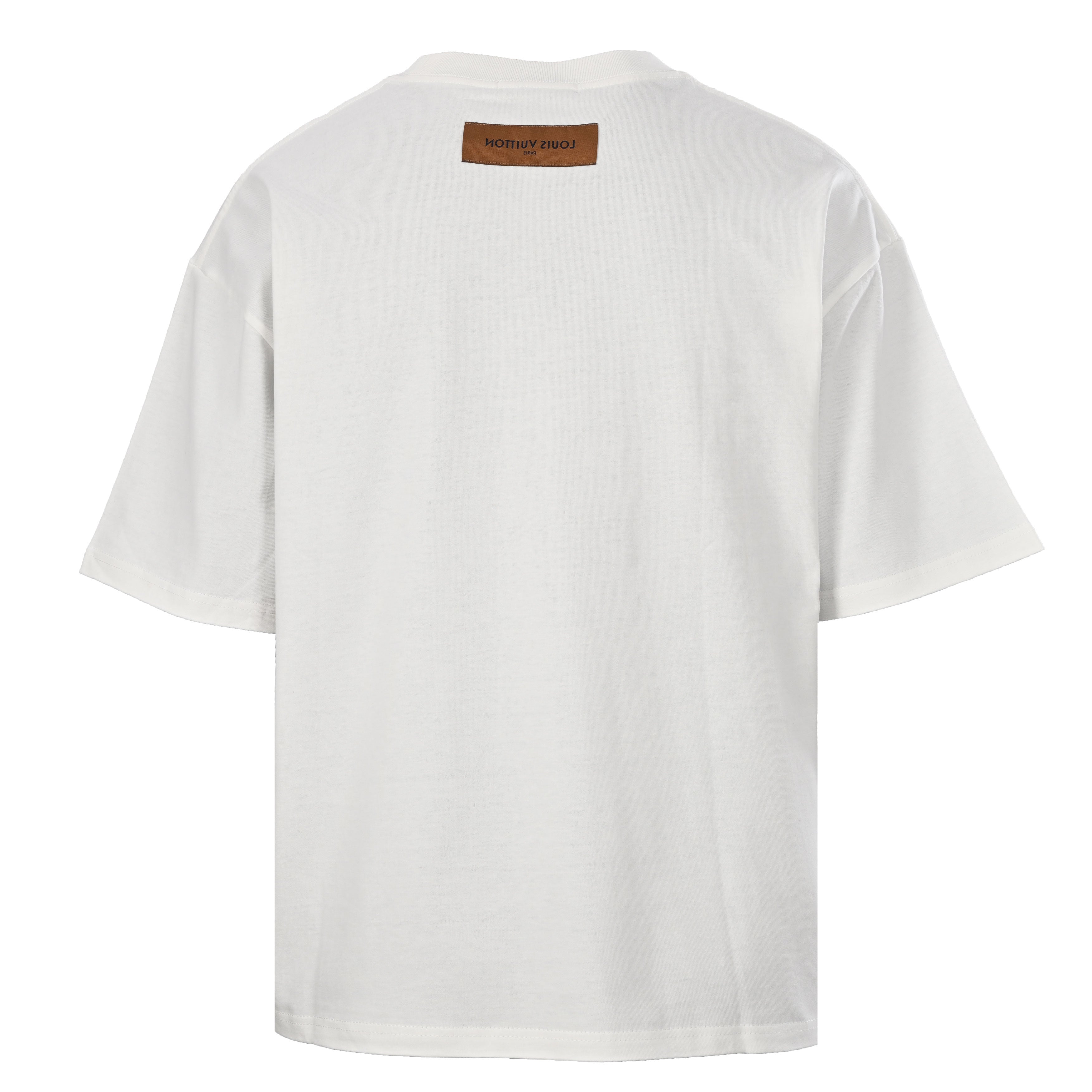 Mottled Logo Print Crew Neck Short Sleeve T-Shirt