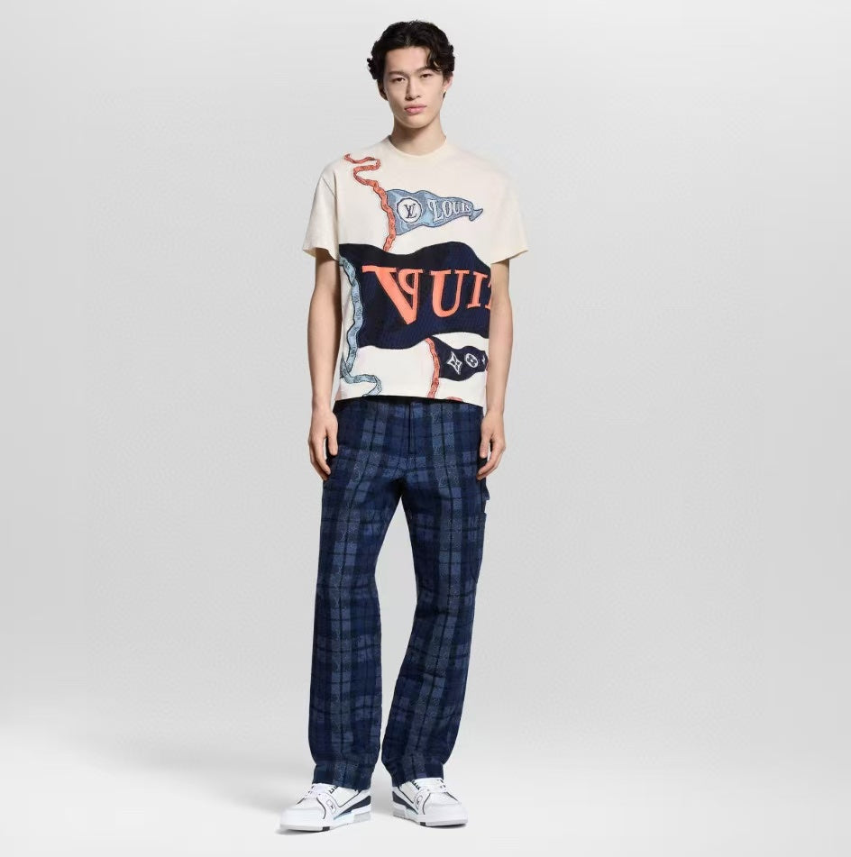 Flag Print Short-Sleeve T-Shirt