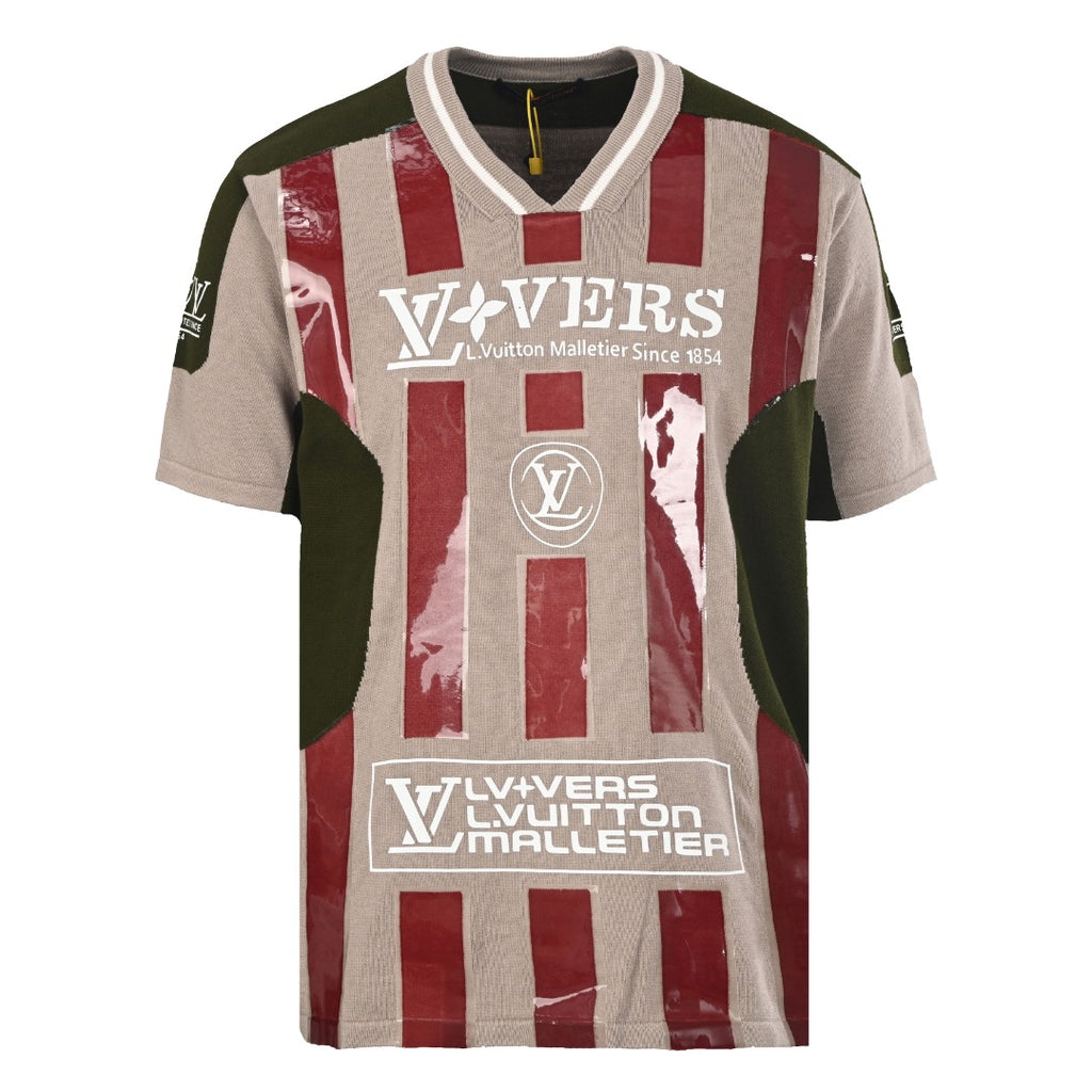 Sports jersey show style knit short-sleeved T-shirt