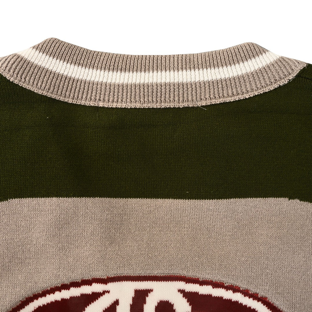 Sports jersey show style knit short-sleeved T-shirt
