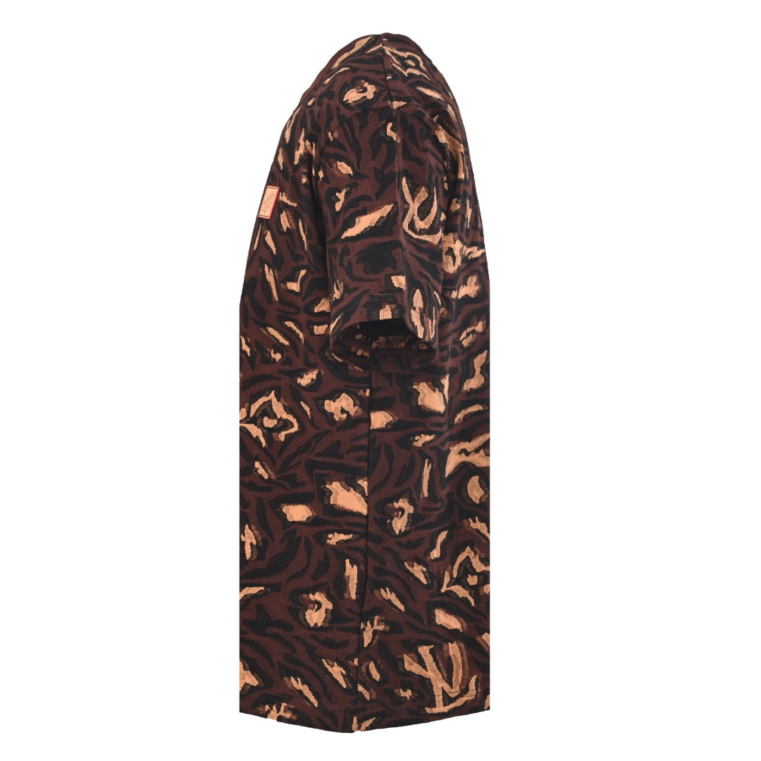 Distorted monogram jacquard short-sleeved T-shirt