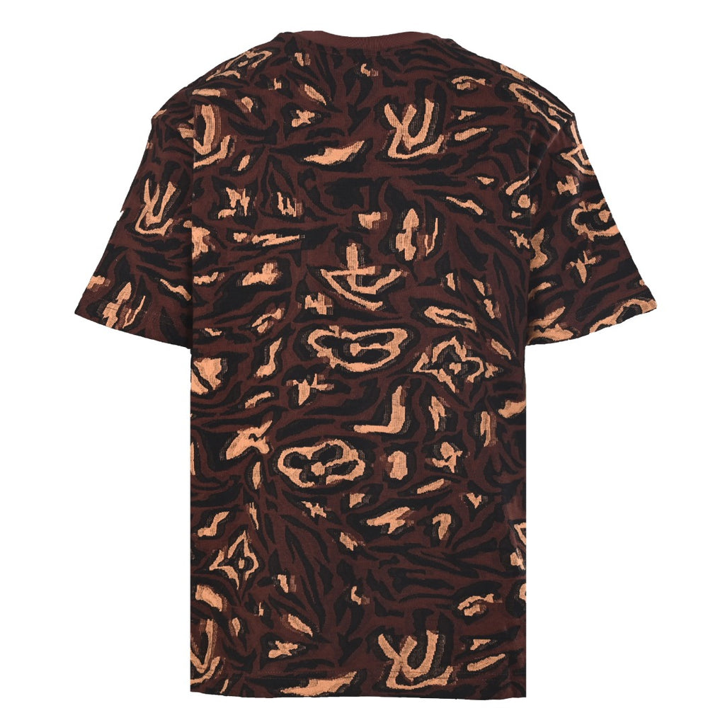 Distorted monogram jacquard short-sleeved T-shirt