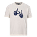Blue Gesture Knit Short-Sleeve T-Shirt