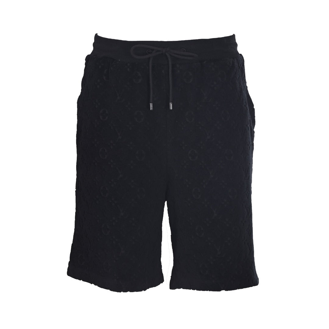 Velvet Textured Terry Athletic Shorts