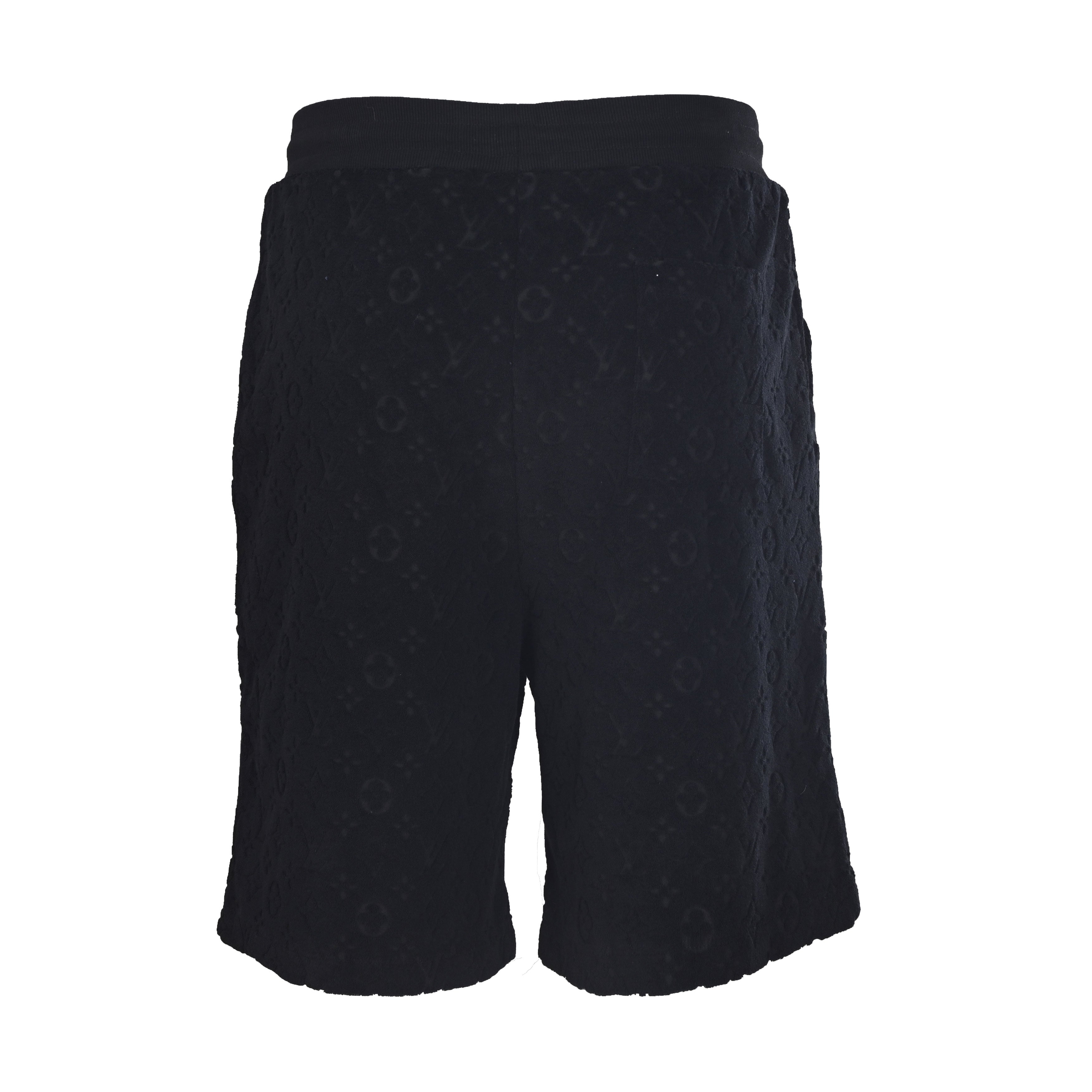 Velvet Textured Terry Athletic Shorts
