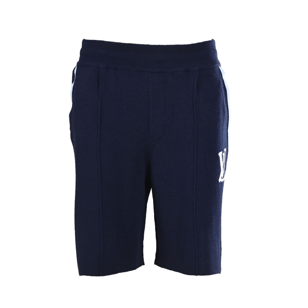 Monogram Jacquard Side-Stripe Knit Shorts