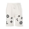 Monogram Embroidered Fleece Shorts