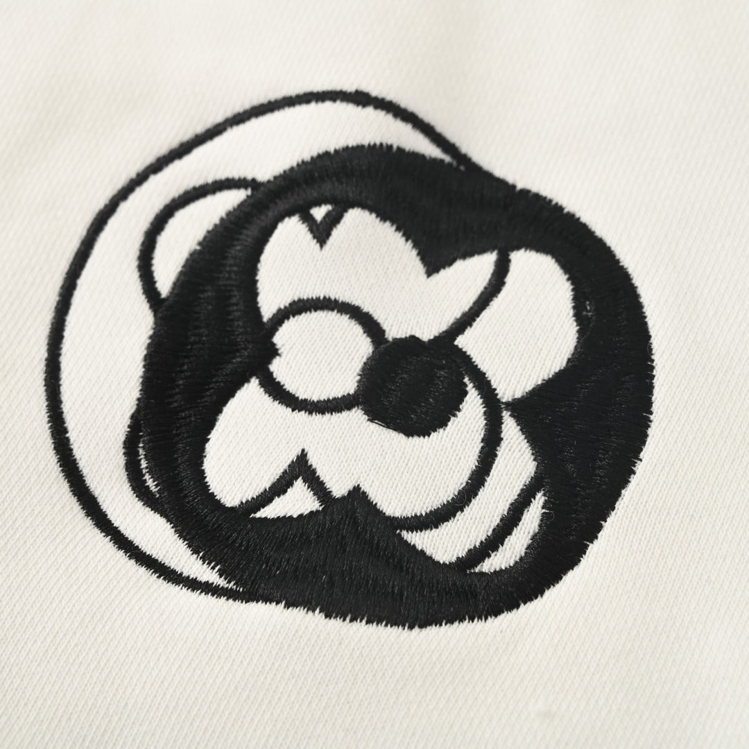 Monogram Embroidered Fleece Shorts