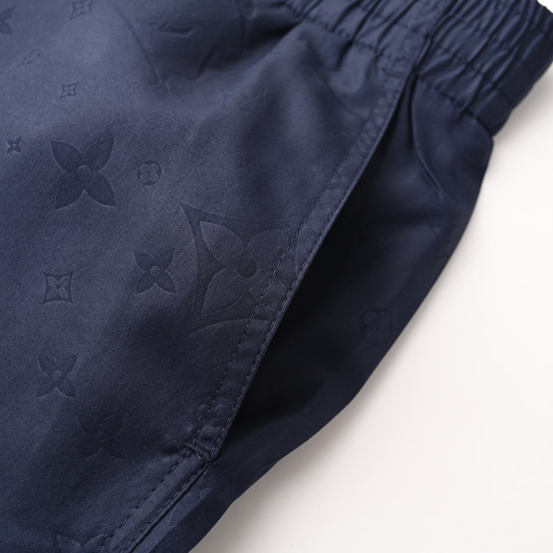 Tonal Allover Print Nylon Swim Shorts