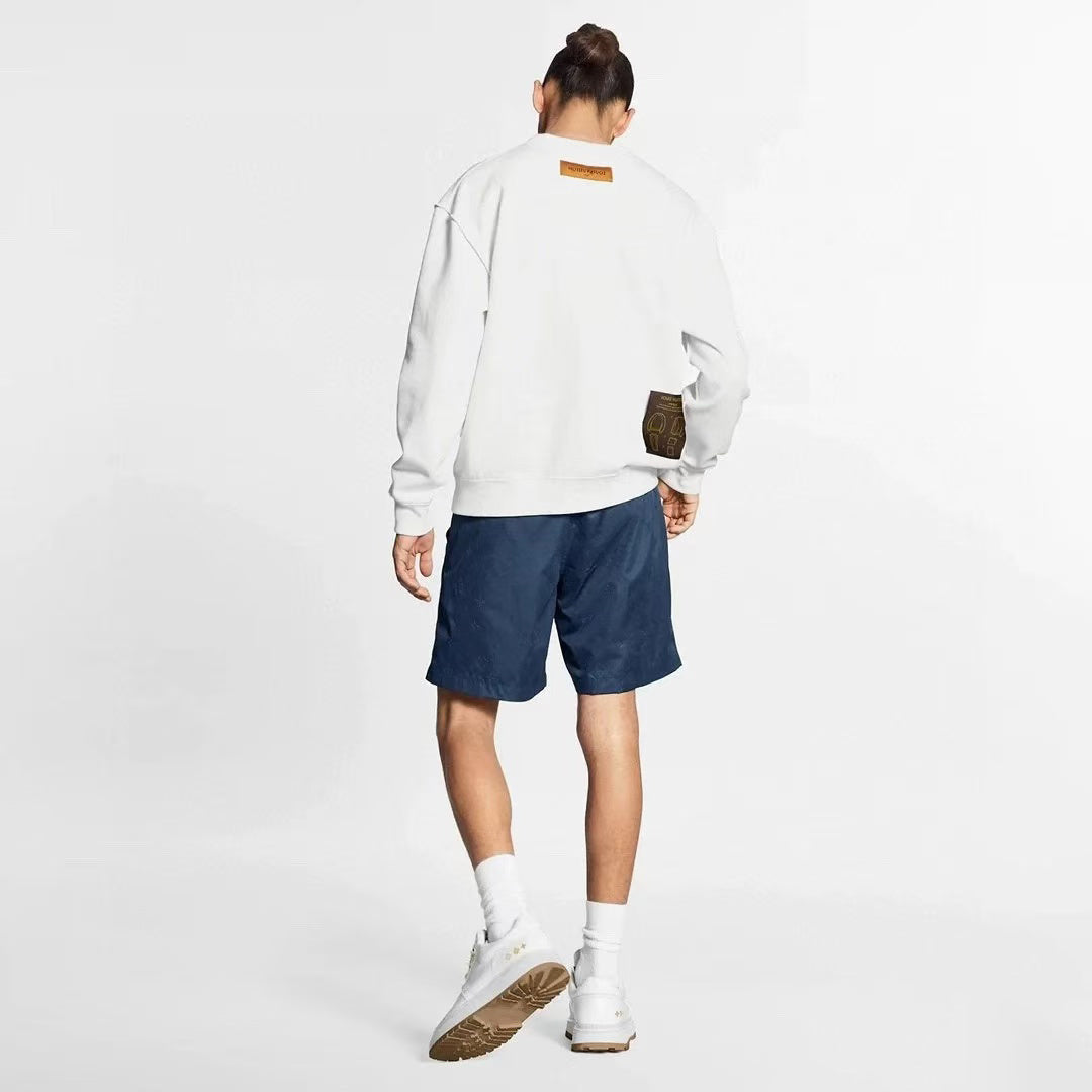 Tonal Allover Print Nylon Swim Shorts