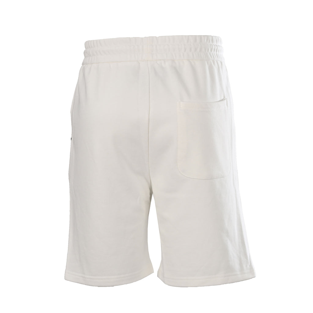 Distressed Monogram Print Fleece Shorts