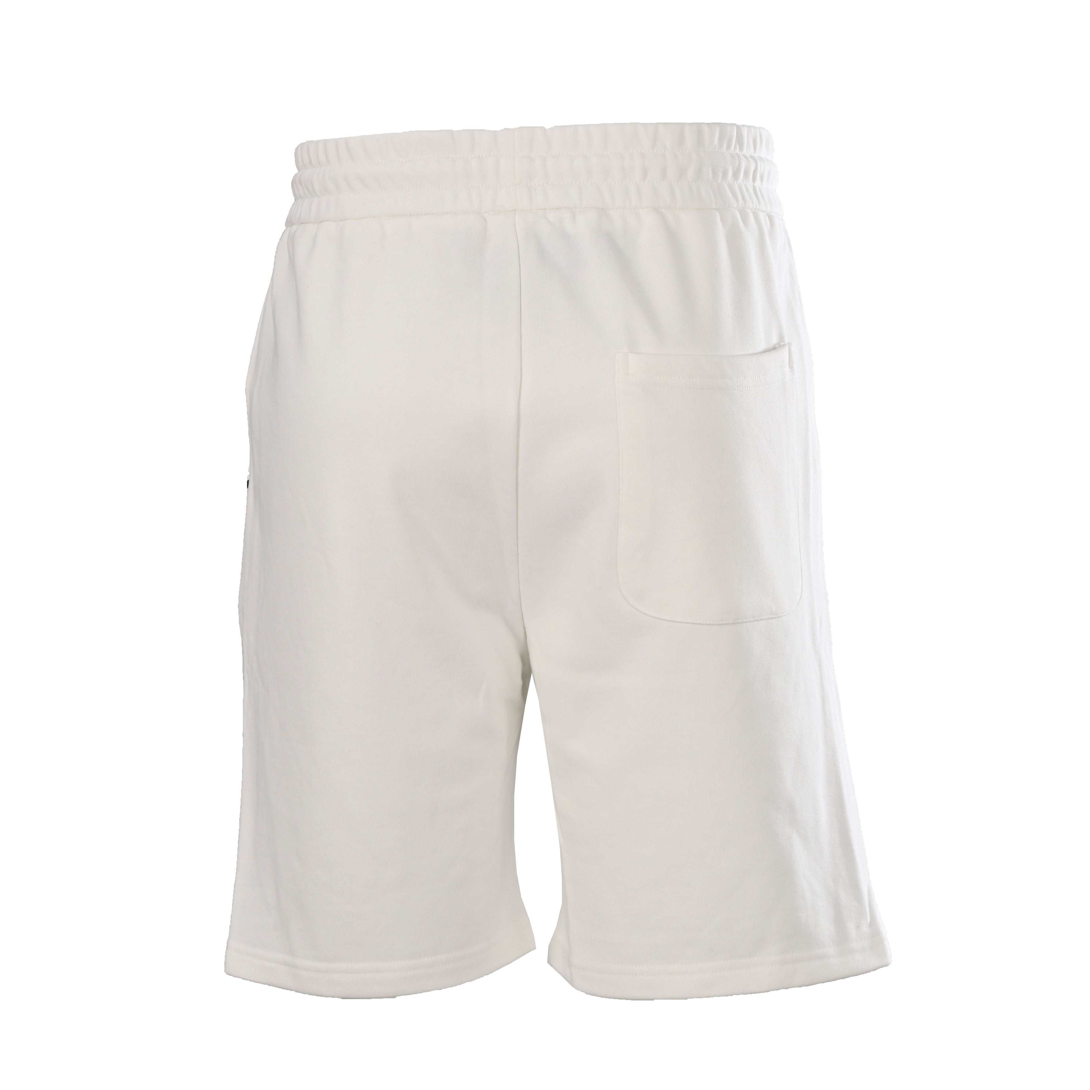Distressed Monogram Print Fleece Shorts