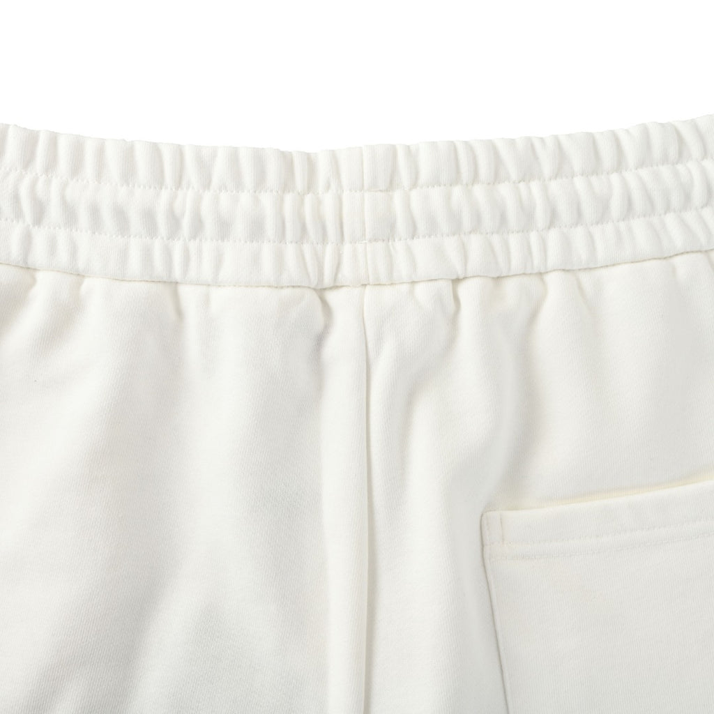 Distressed Monogram Print Fleece Shorts