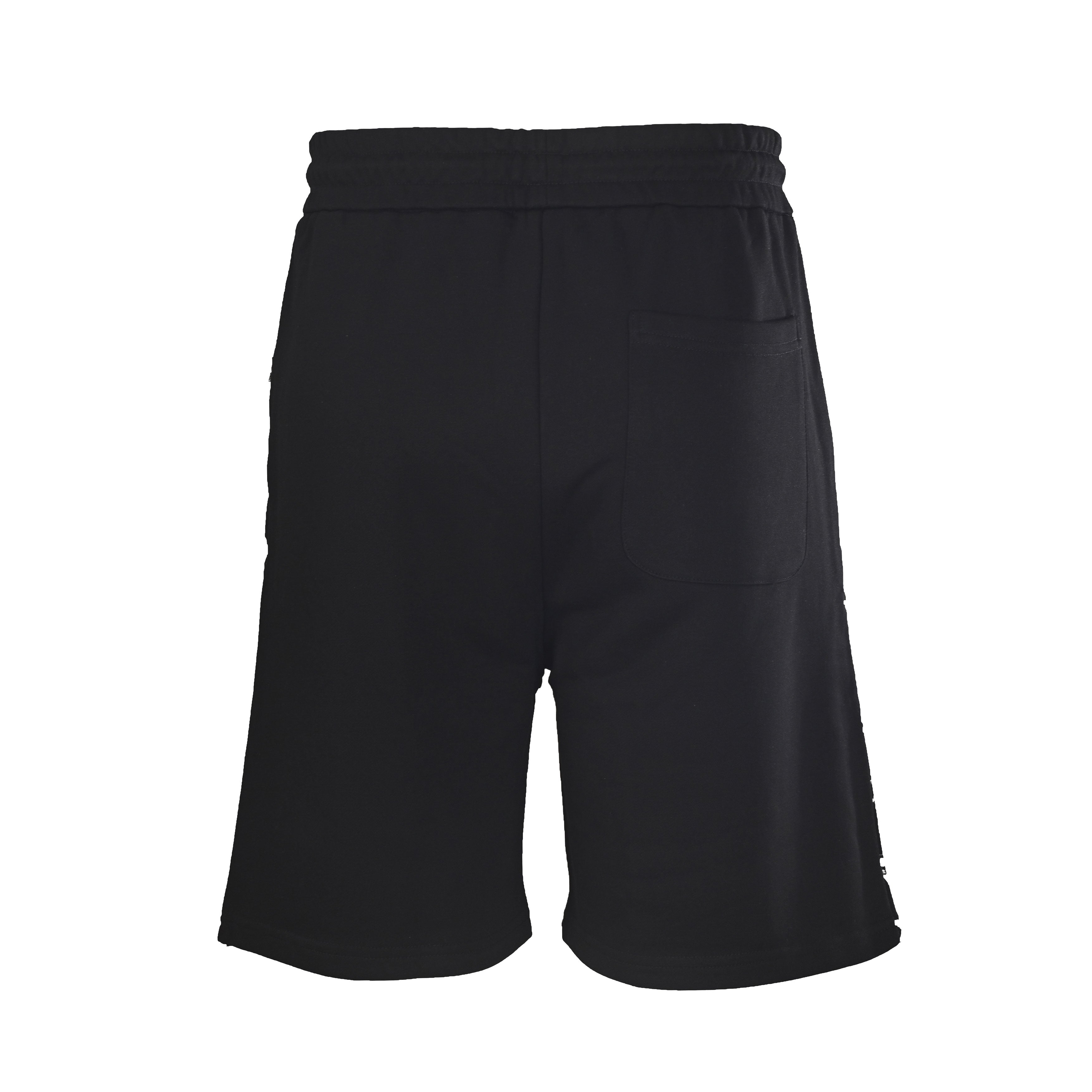 Distressed Monogram Print Fleece Shorts