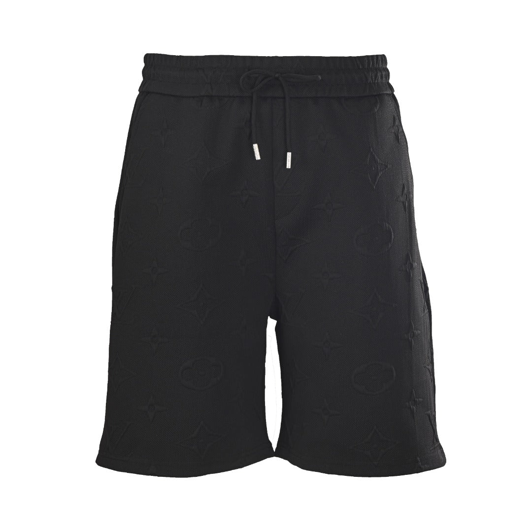 Tonal Monogram Embossed Fleece Shorts