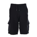 Embossed Patch Dual-Pocket Drawstring Cargo Shorts